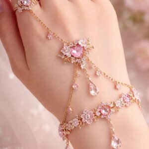 Floral Rhinestone Bracelet