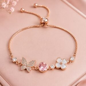 Butterfly and floral bracelate